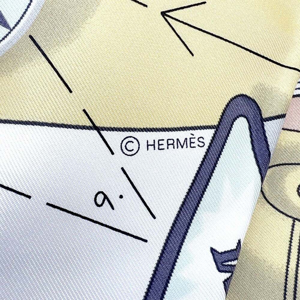 HERMES Pink Silk Scarf - Picture 8 of 11
